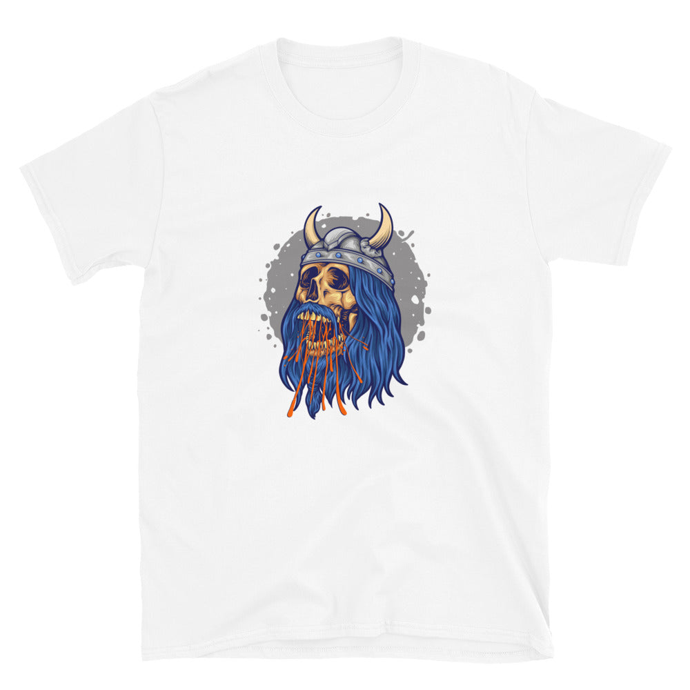 Viking skull head horned helmet Fit Unisex Softstyle T-Shirt