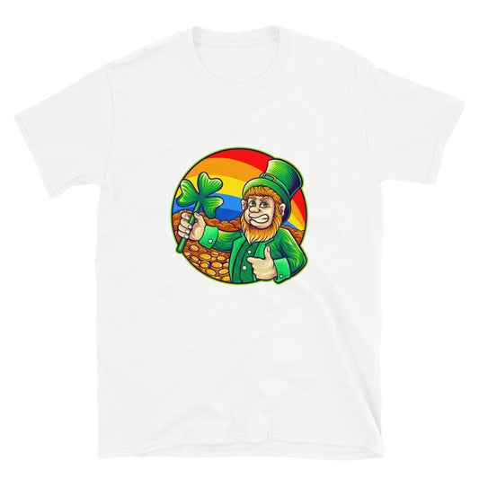 St. Patricks Kleeblatt mit Geld Fit Unisex Softstyle T-Shirt