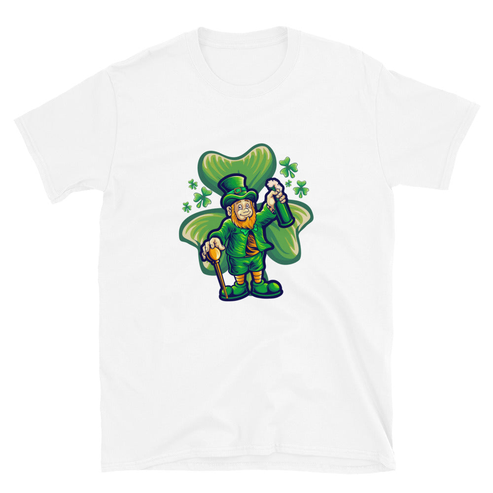 St patricks day with clover leaf Fit Unisex Softstyle T-Shirt