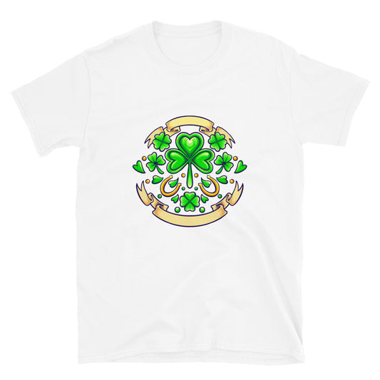 St. Patrick's Clover Day mit Vintage-Band Fit Unisex Softstyle T-Shirt