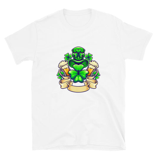 St Patricks sombrero día de la cerveza vintage Fit Unisex Softstyle camiseta