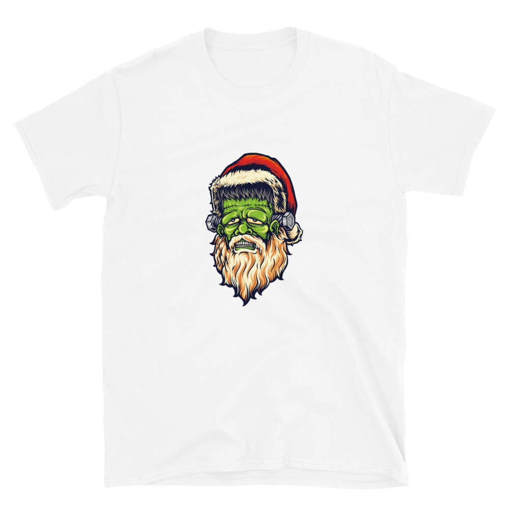 Gruseliges Santa Frankenstein Halloween Fit Unisex Softstyle T-Shirt