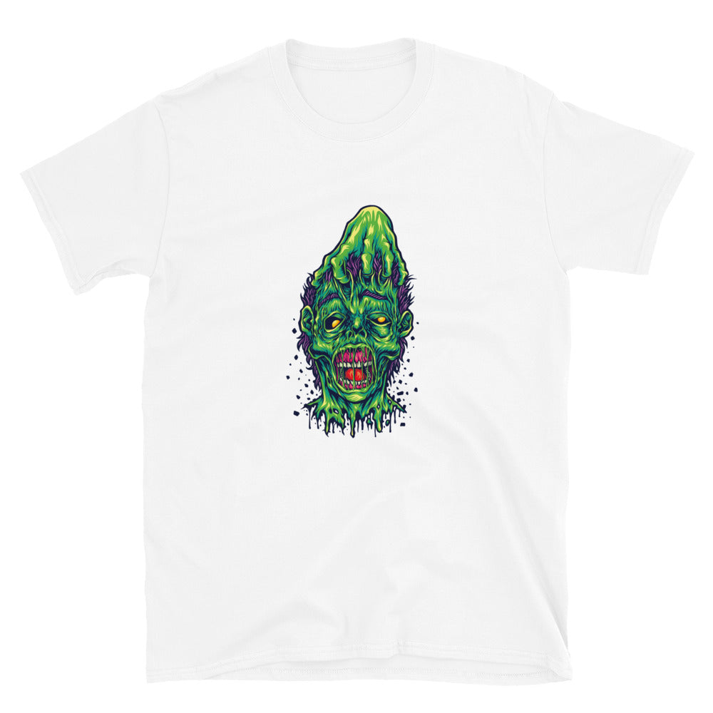 Pulled Skin Face Zombie Halloween Fit Unisex Softstyle T-Shirt
