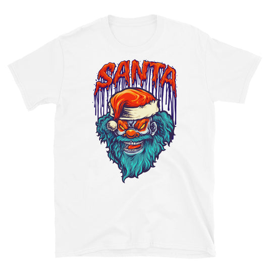 Spooky Clown Merry Christmas Mascot Fit Unisex Softstyle T-Shirt