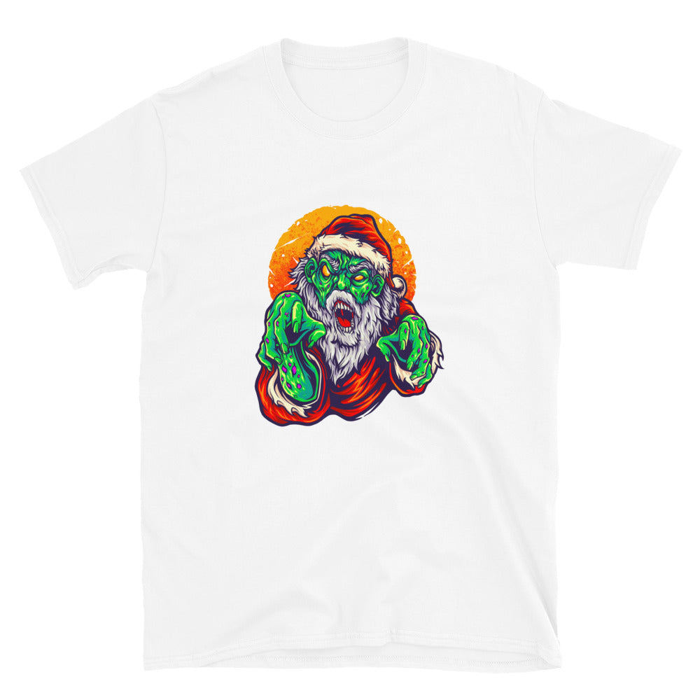Santa Claus Scream Zombie Fit Unisex Softstyle T-Shirt