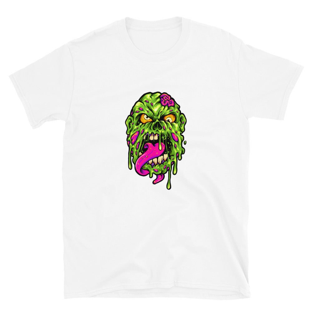 Zombie Head Horror Cartoon Fit Unisex Softstyle T-Shirt