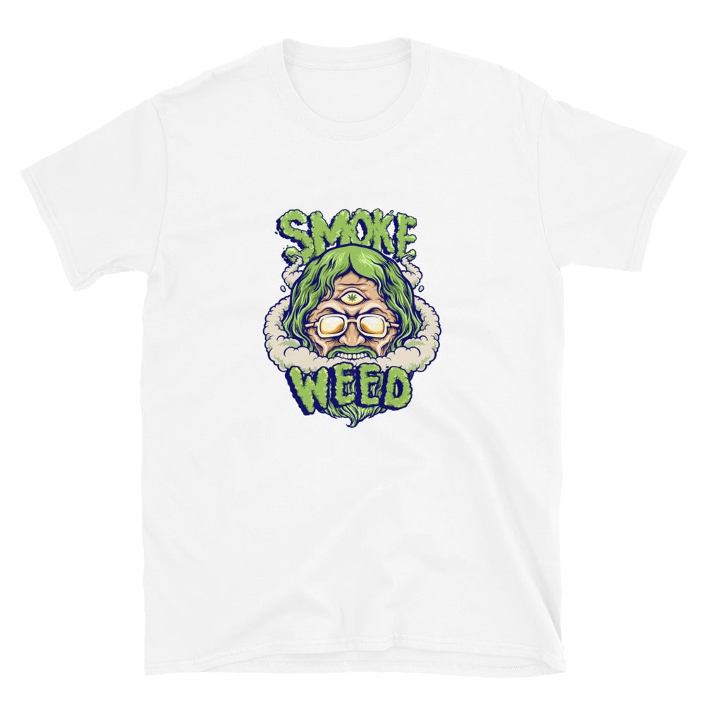 Smoke Hippie Weed Vintage Mascot Fit Unisex Softstyle T-Shirt