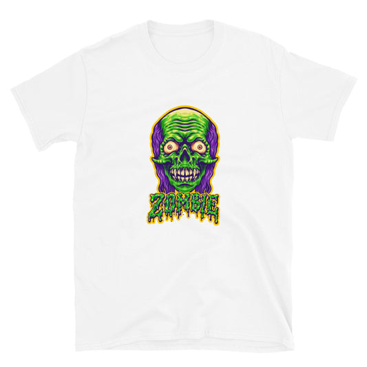 Gruseliges Zombie Head Fit Unisex Softstyle T-Shirt