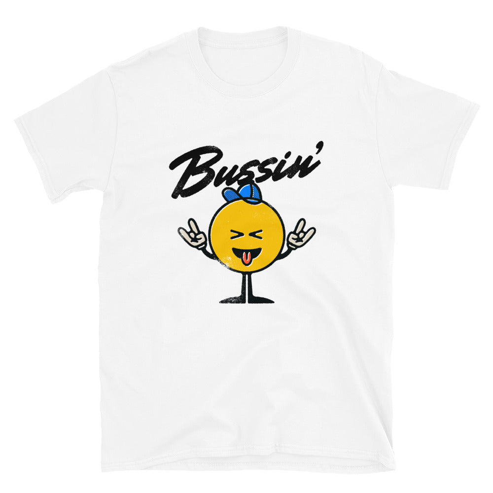 Bussin Funny Smiley mascot Cartoon