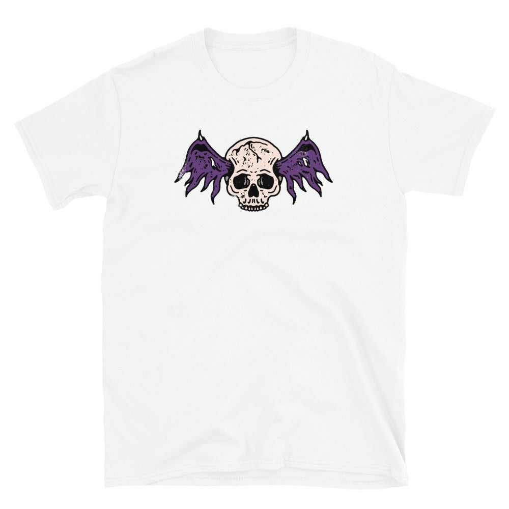 Spooky Halloween Winged Bat Skull Fit Unisex Softstyle T-Shirt