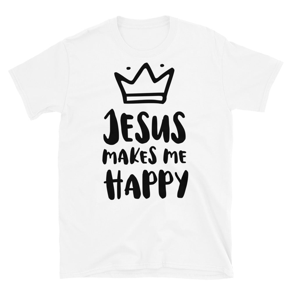 Jesus Makes me Happy - Fit Unisex Softstyle T-Shirt