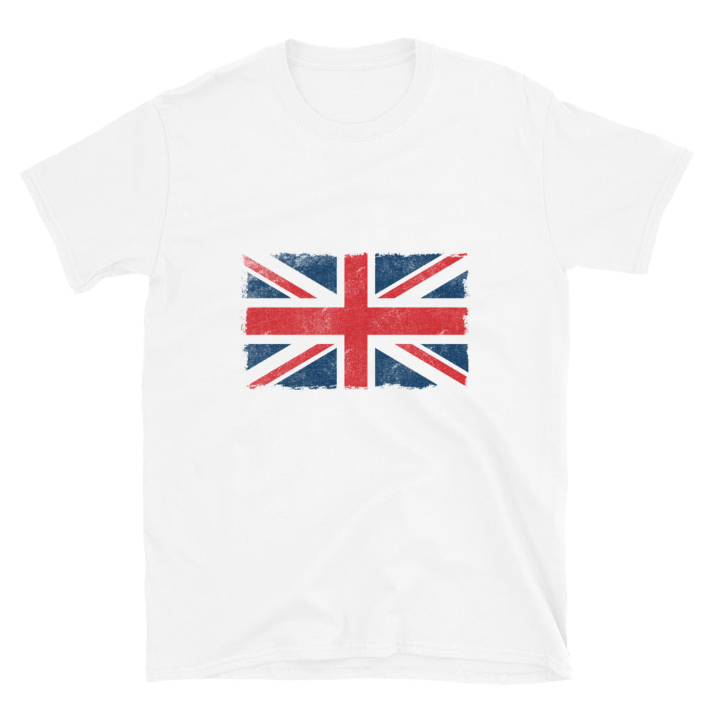 Unisex-Softstyle-T-Shirt mit UK-Flagge, Grunge-Passform