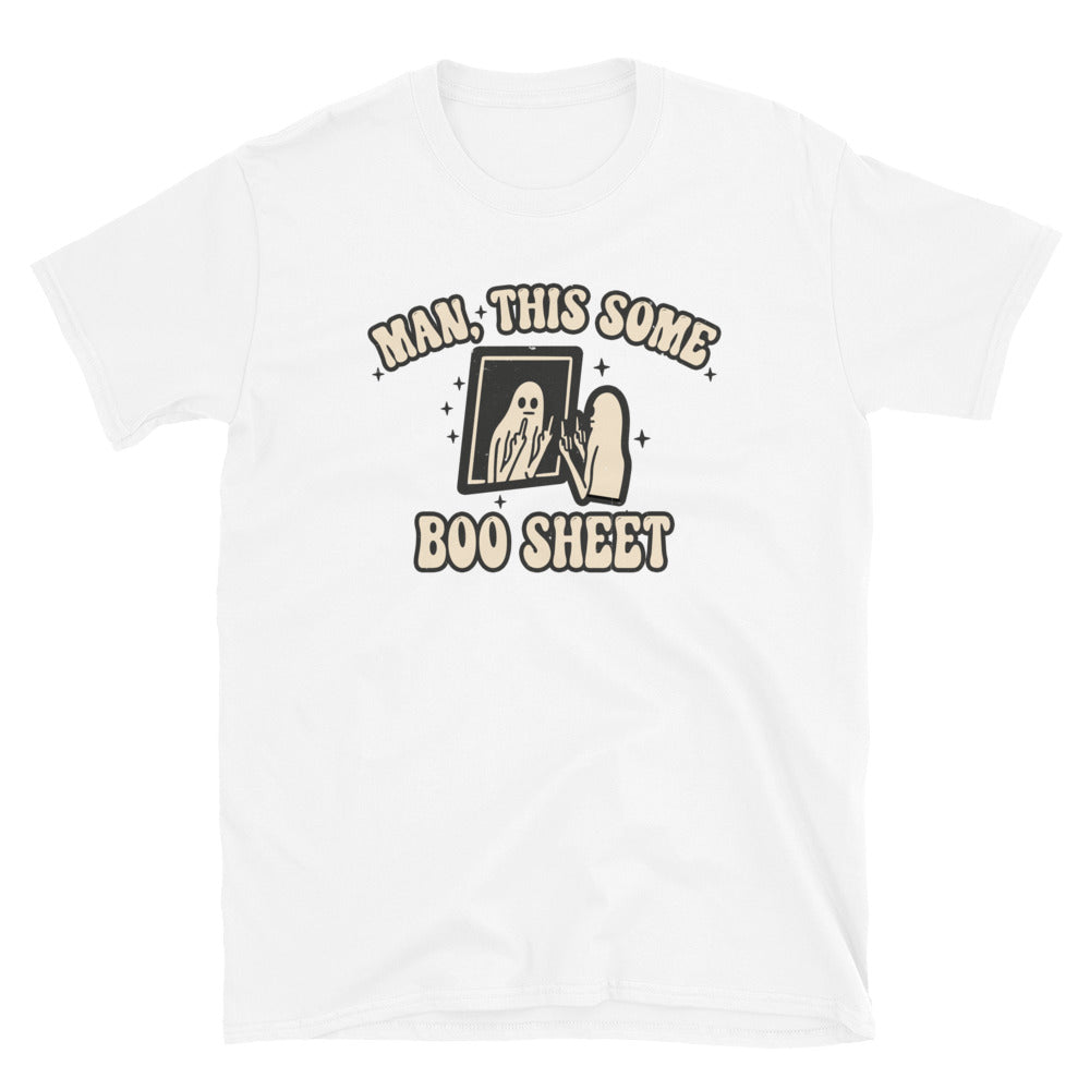 Man, This Some Boo Sheet Retro Halloween Fit Unisex Softstyle T-Shirt
