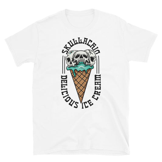 Skullachio calavera helado vintage Fit Unisex Softstyle camiseta