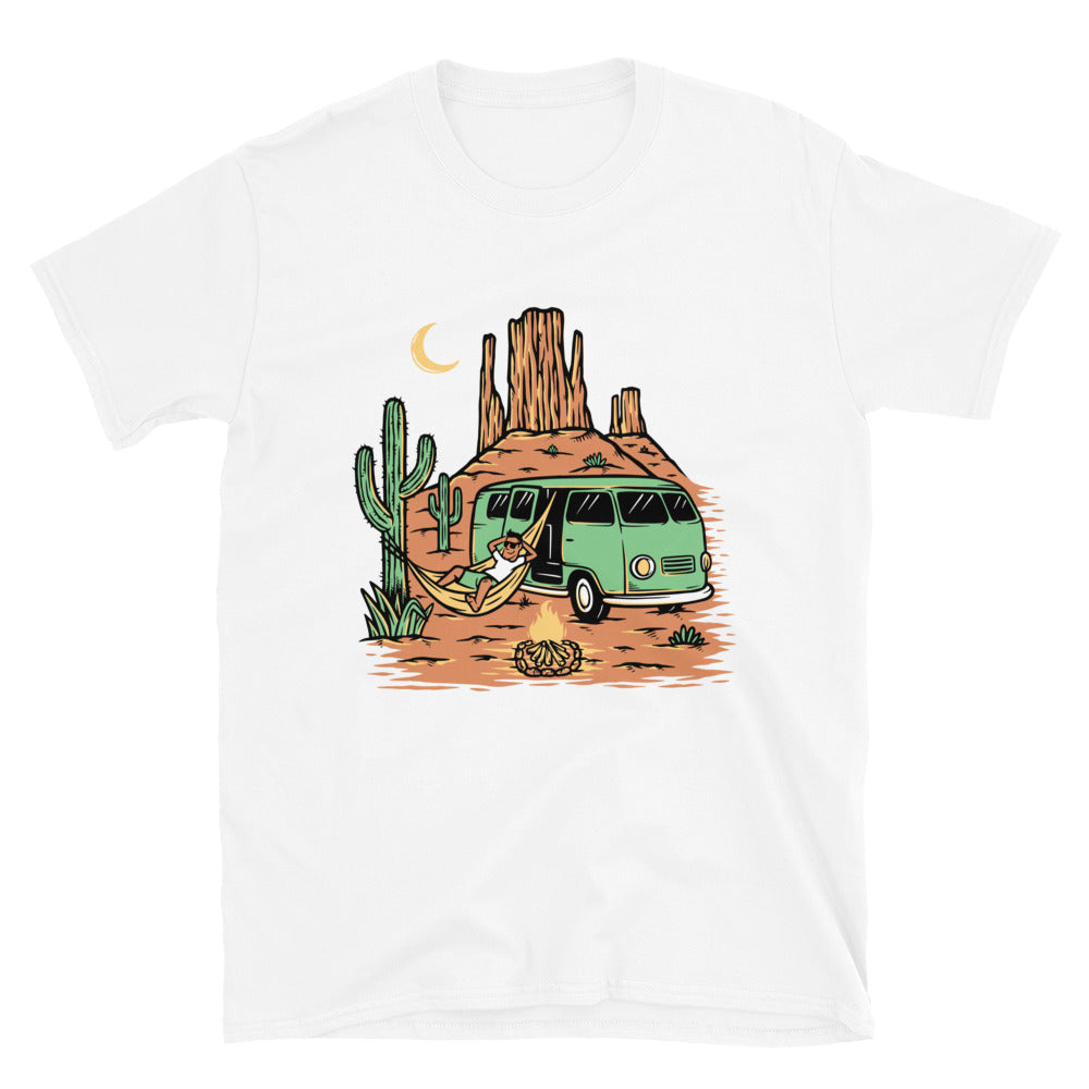 Relaxing in the desert at night Fit Unisex Softstyle T-Shirt
