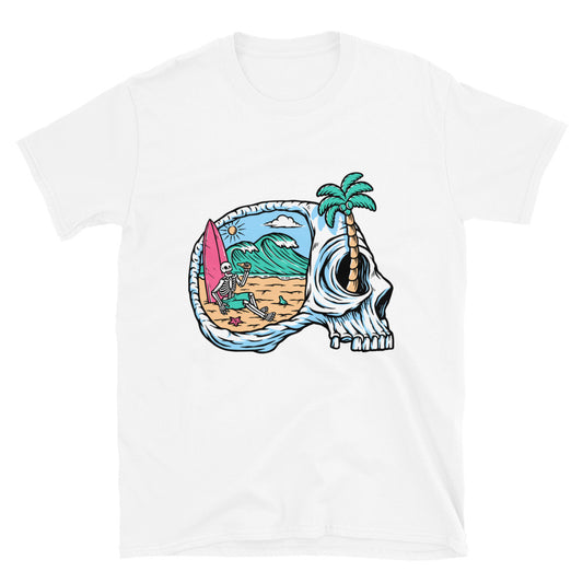 Relaja tu mente en la playa Fit Unisex Softstyle Camiseta