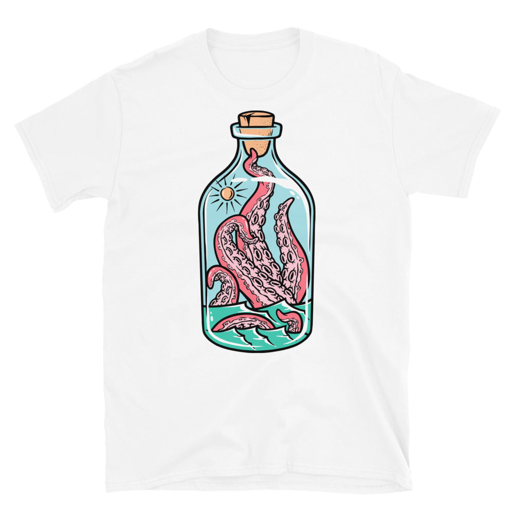 Octopus in the bottle Fit Unisex Softstyle T-Shirt