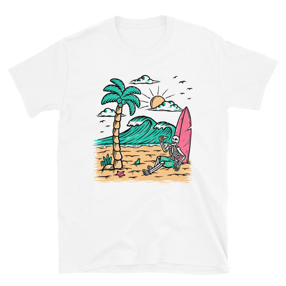 Relax and drink on the beach Fit Unisex Softstyle T-Shirt