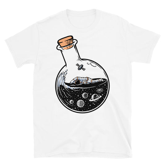 Astronauts Swimming in a Bottle from Space - Fit Unisex Softstyle T-Shirt