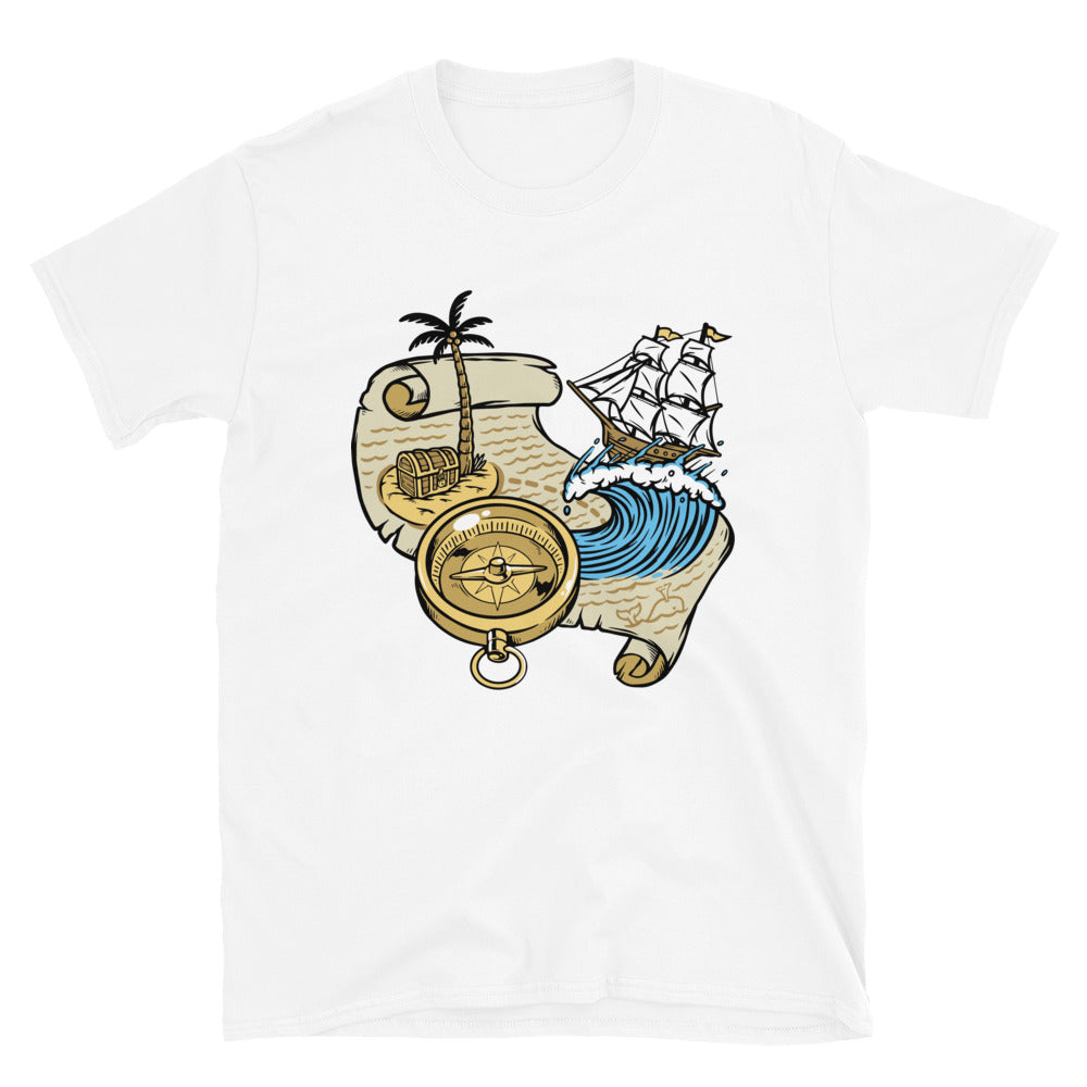 Sail following the treasure map Fit Unisex Softstyle T-Shirt