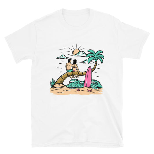 Romantic on the beach Fit Unisex Softstyle T-Shirt