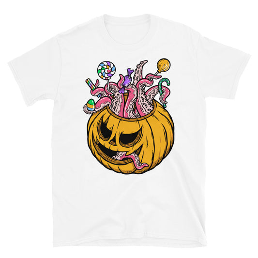 Halloween Candy With Tentacles - Fit Unisex Softstyle T-Shirt