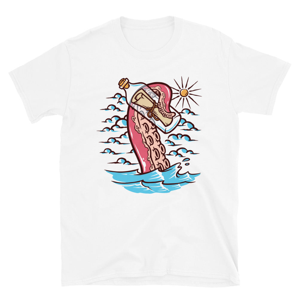 Letter in a Bottle at Sea - Fit Unisex Softstyle T-Shirt