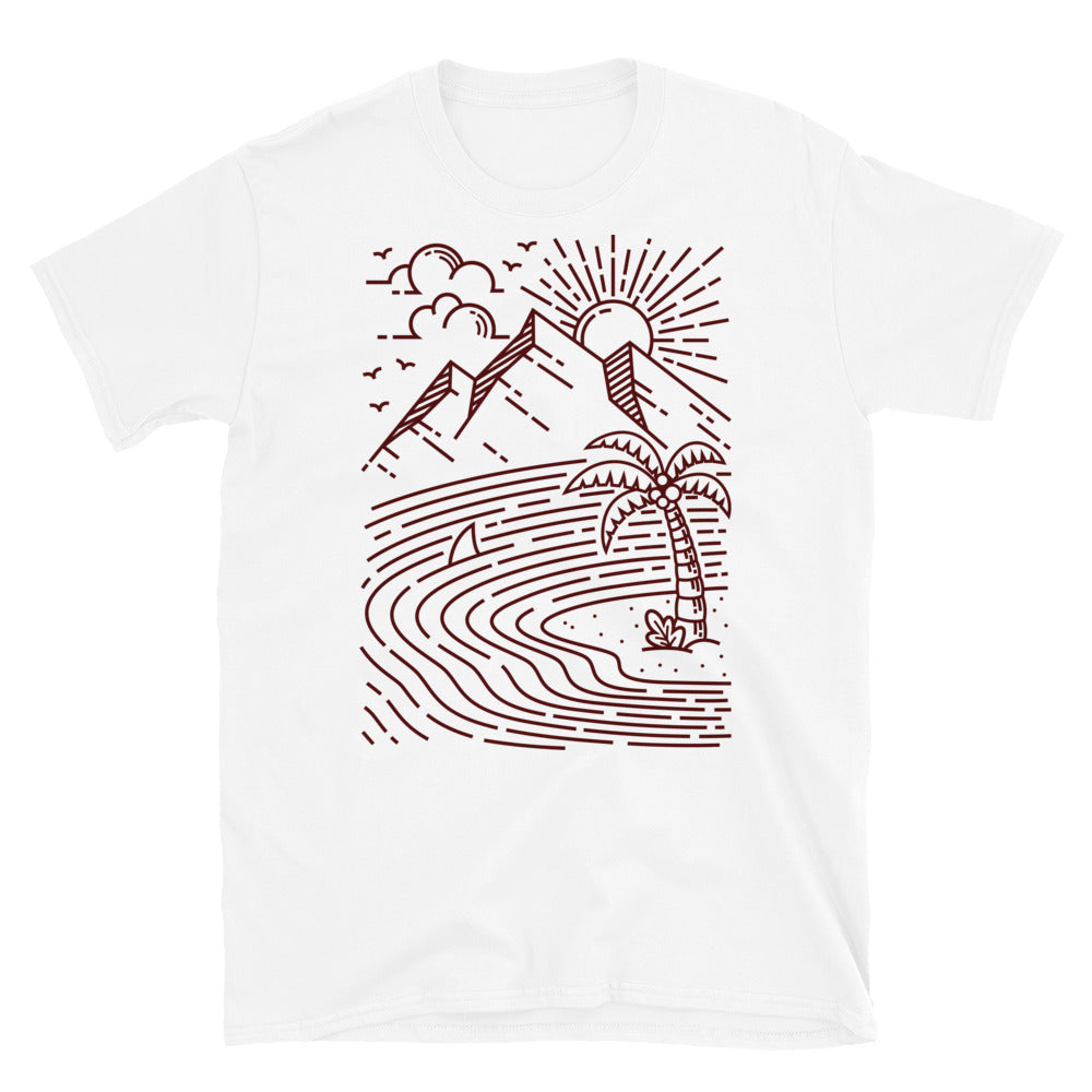 Camiseta unisex Softstyle con diseño de paisaje marino