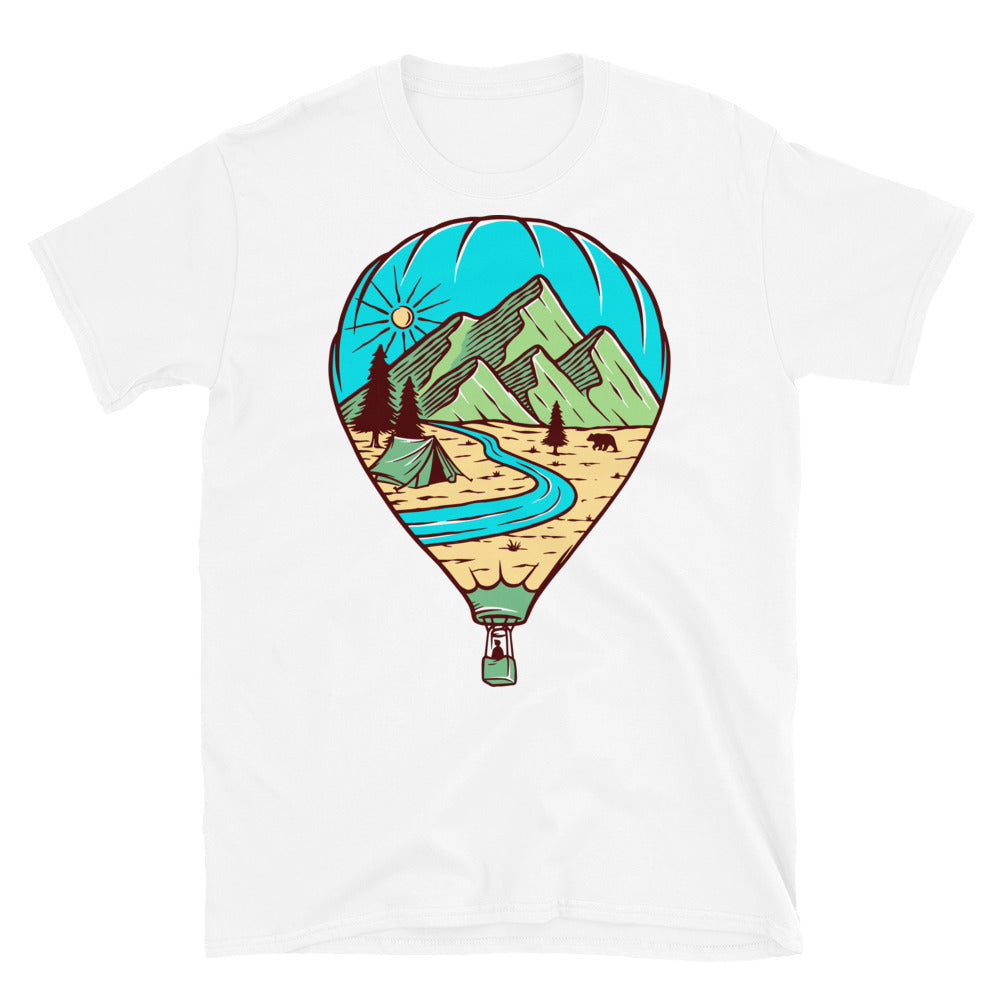 Air Balloon Traveling - Fit Unisex Softstyle T-Shirt