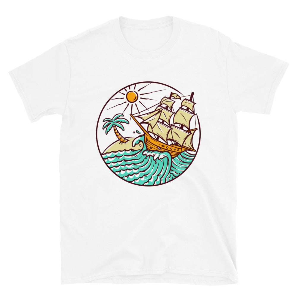Views of sailing ships Fit Unisex Softstyle T-Shirt