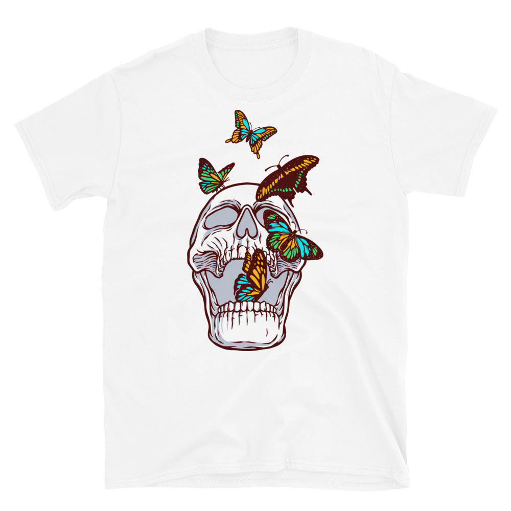 Butterflies and Skulls - Fit Unisex Softstyle T-Shirt