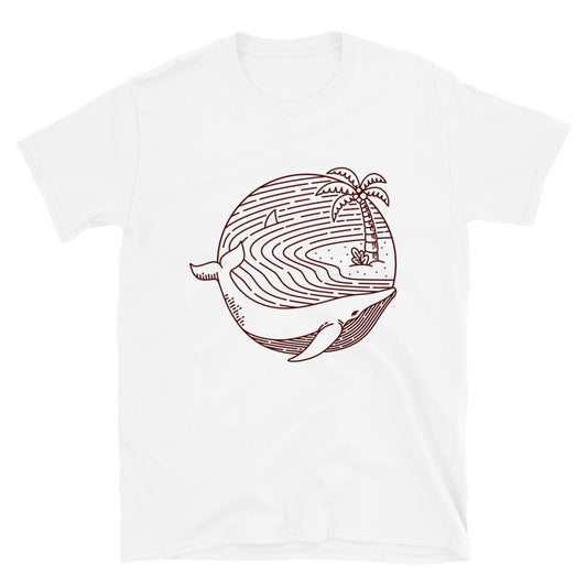 Whale and beach Fit Unisex Softstyle T-Shirt