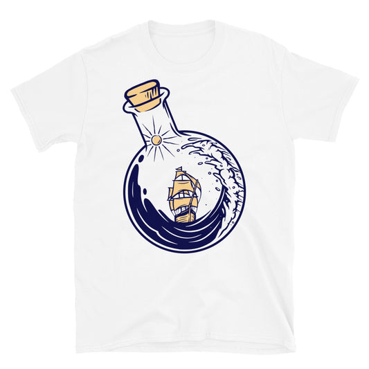 Schiff in einer Flasche Fit Unisex Softstyle T-Shirt