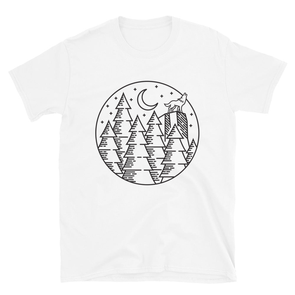 Wolf in the forest Fit Unisex Softstyle T-Shirt