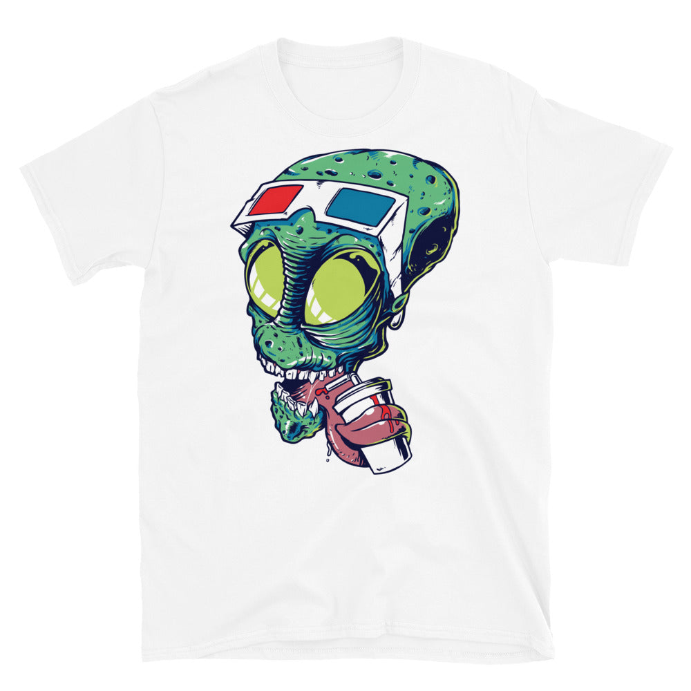 Alien & 3D Glasses - Fit Unisex Softstyle T-Shirt