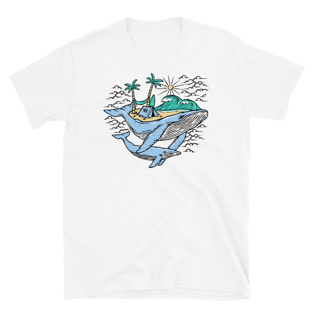 Beach and Whales - Fit Unisex Softstyle T-Shirt