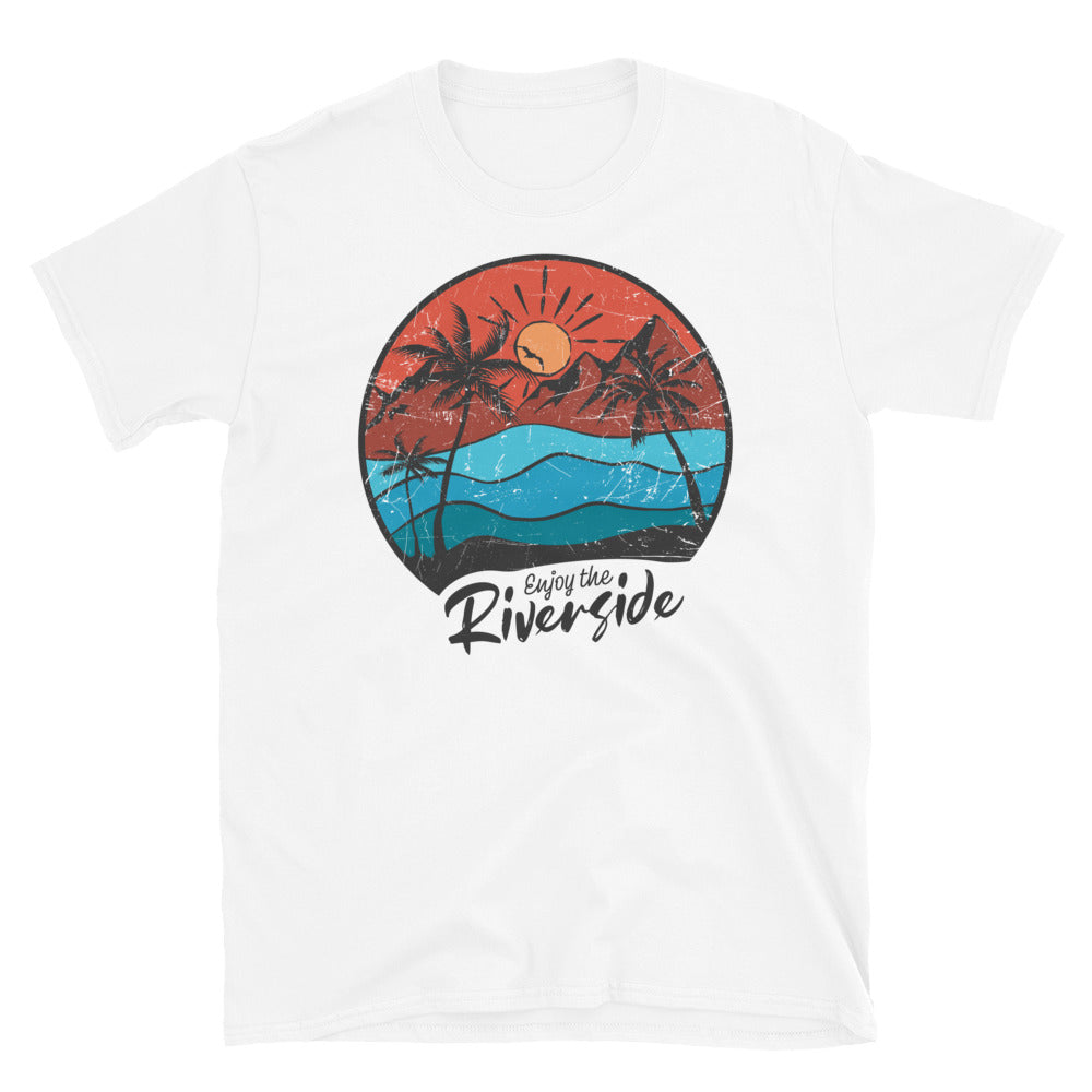 Enjoy the Riverside Sunset - Fit Unisex Softstyle T-Shirt