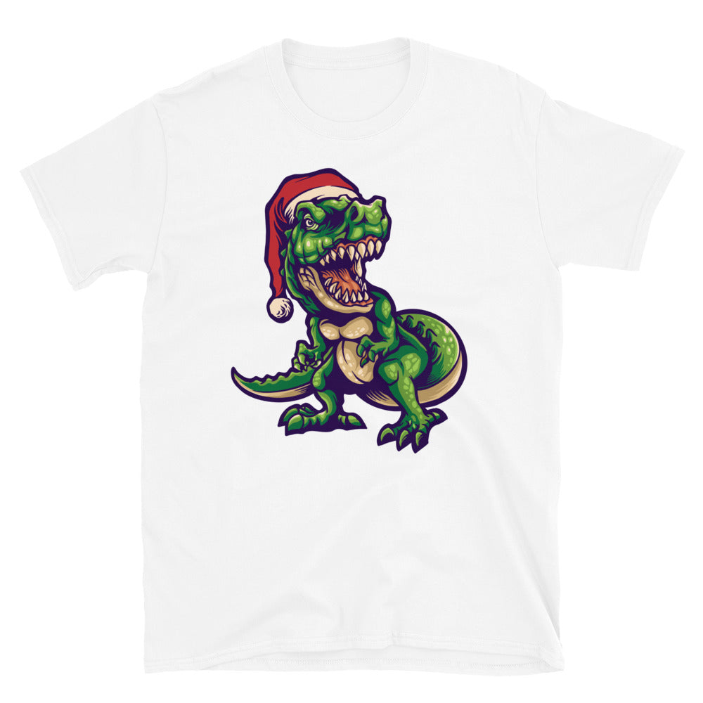 Dinosaurus T-Rex Santa, Christmas - Fit Unisex Softstyle T-Shirt