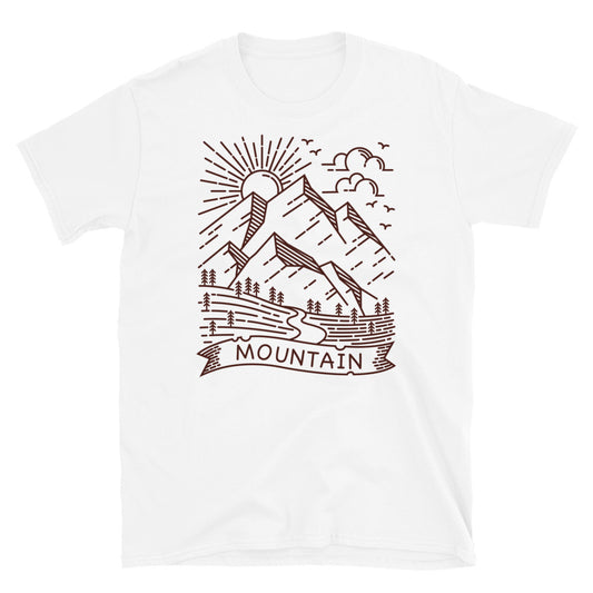 Mountain and house Fit Unisex Softstyle T-Shirt