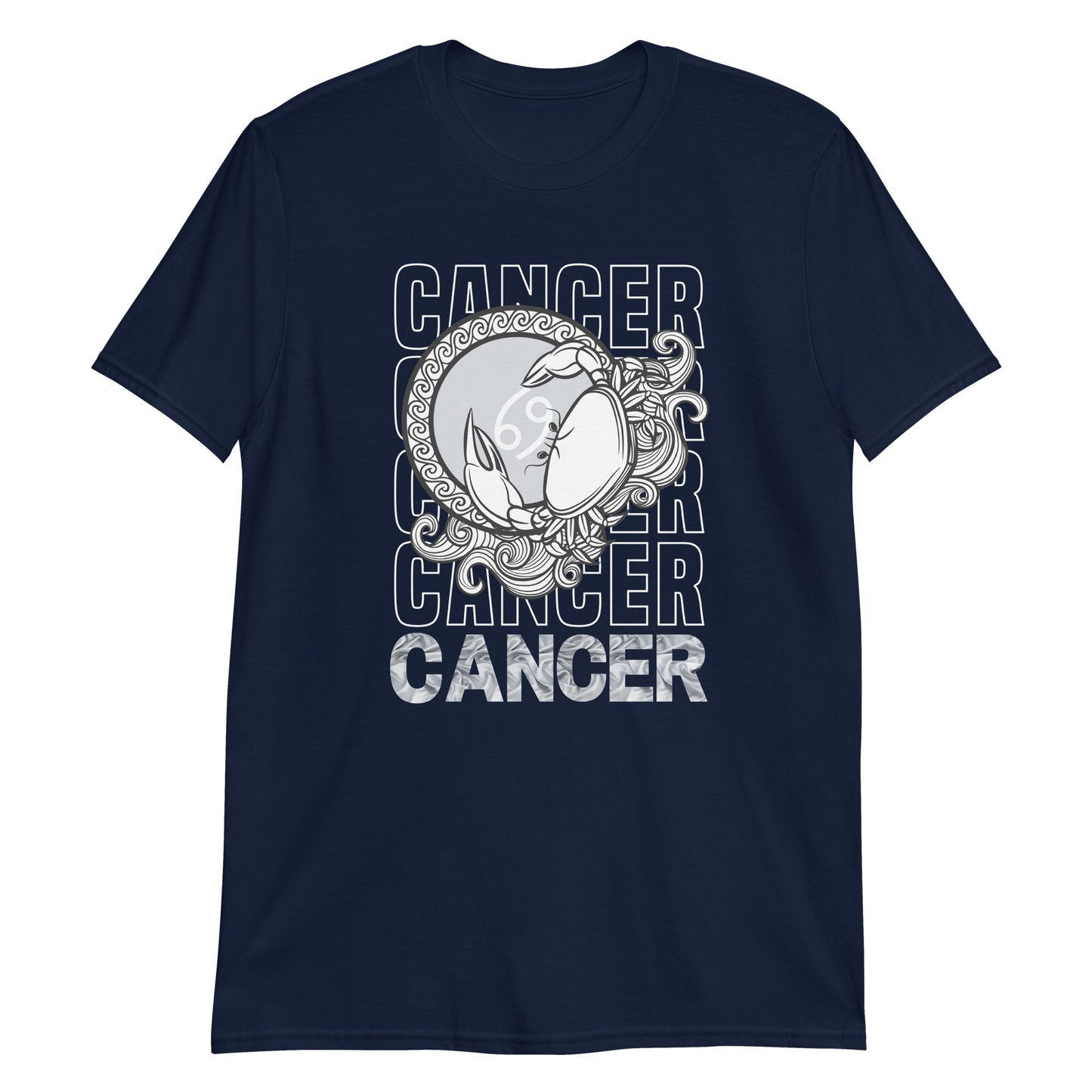 Camiseta unisex de manga corta con signo del zodíaco del cáncer