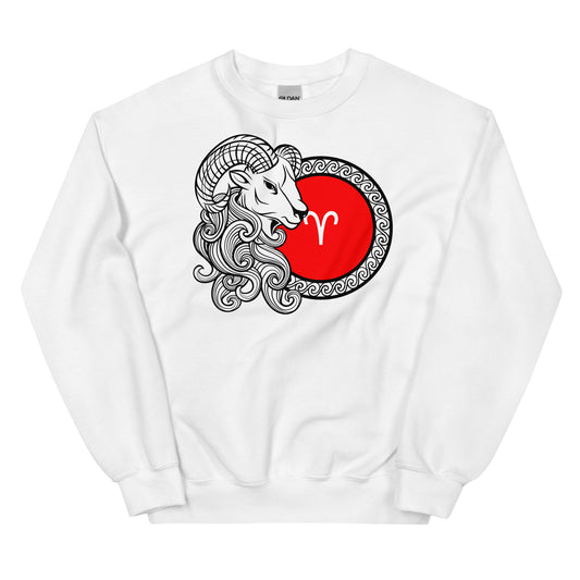 Sudadera unisex con signo del zodiaco Aries