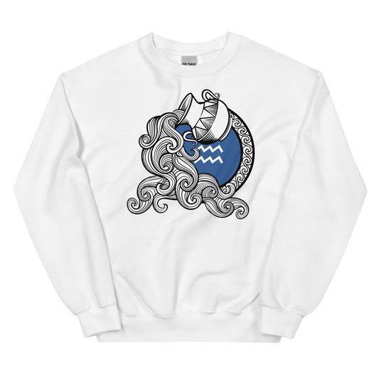 Aquarius Zodiac Sign Unisex Sweatshirt