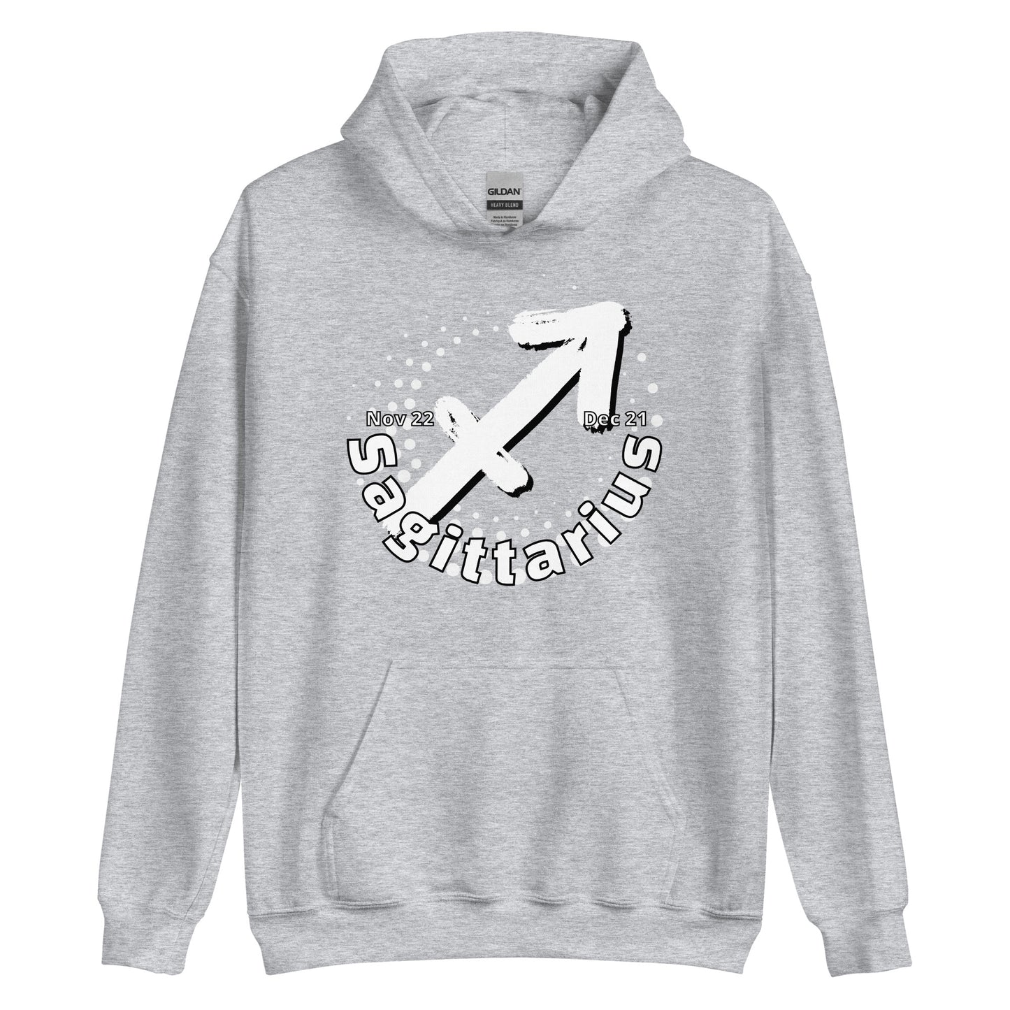 Sudadera con capucha unisex del signo del zodíaco de Sagitario