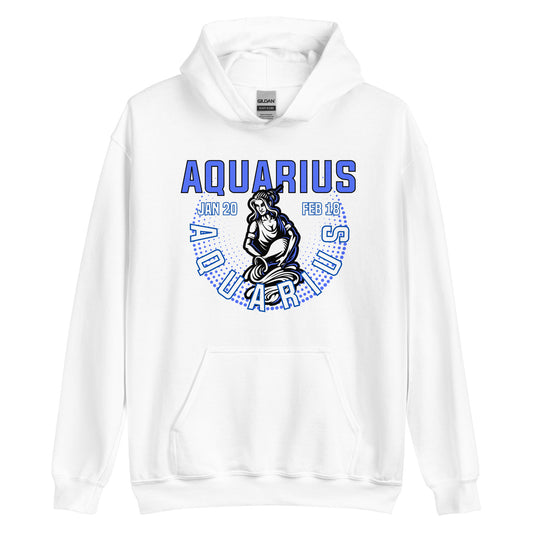 Sudadera con capucha unisex del signo del zodíaco de Acuario